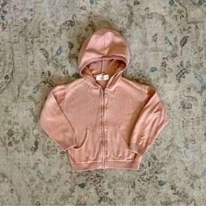 H&M pink knit zip up hoodie